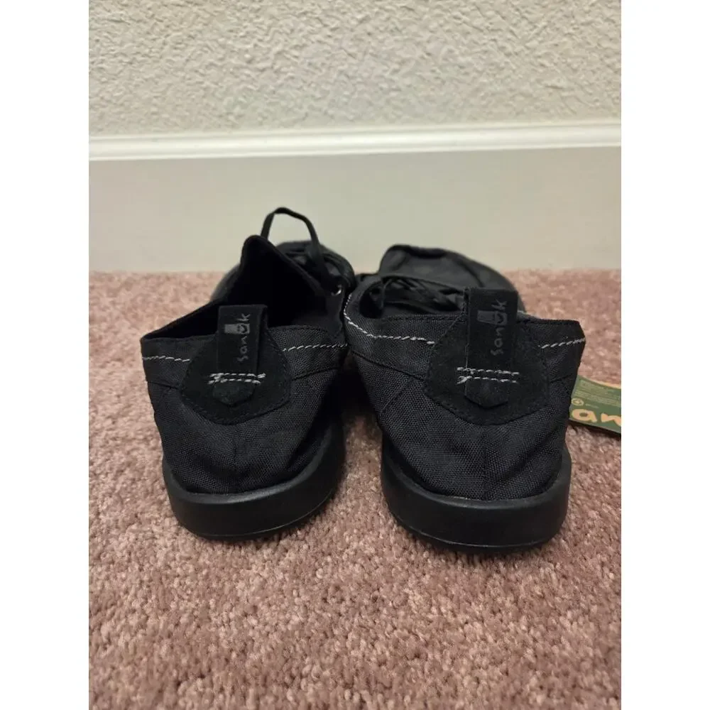 Sanuk Vagabond Steppe HI Men's Size 12 Black Canvas Chukka Sidewalk Shoes NWT